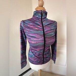 Champion Youth Zip Up Top Size L (10-12) Multicolored Striped Lightweight Jacket